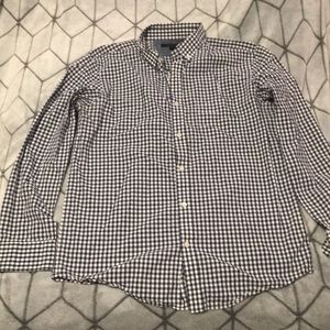 Banana Republic gingham long sleeved button down